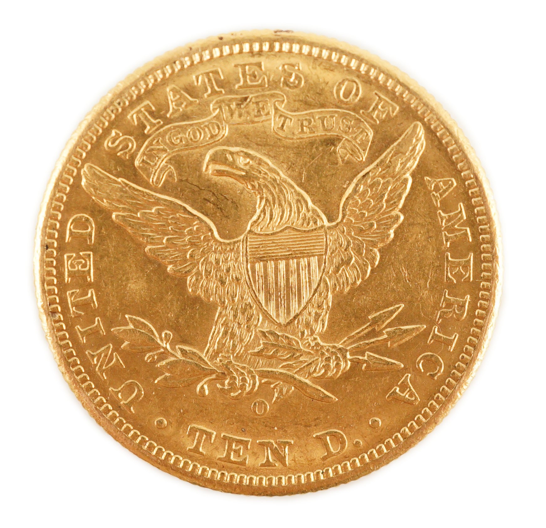 U.S.A coins, a Liberty Head gold $10, 1893, m.m. O, edge wear otherwise VF
